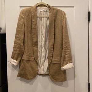 Oversized linen blazer